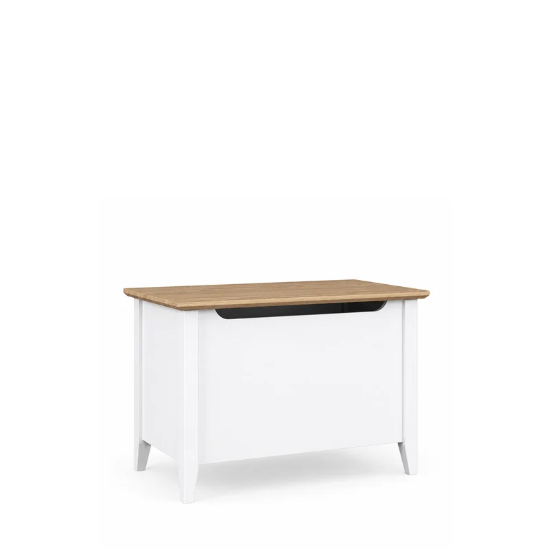 Baule in legno Scandi bianco / rovere naturale