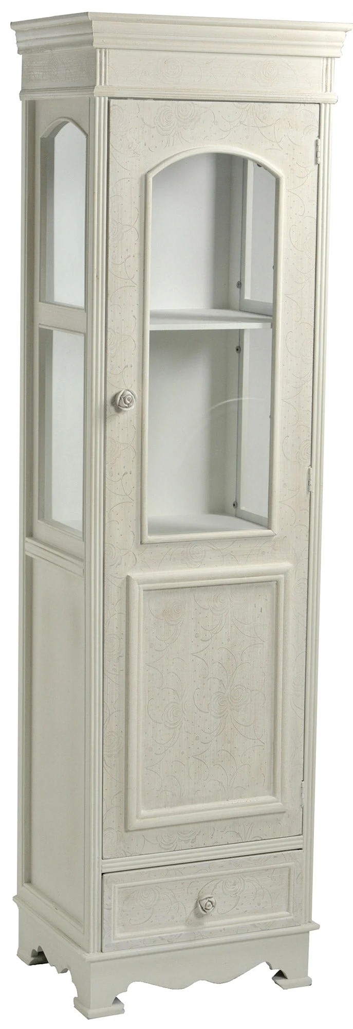 Mobiletto Vetrina 1 Anta Vetro 1 Cassetto Lipsia