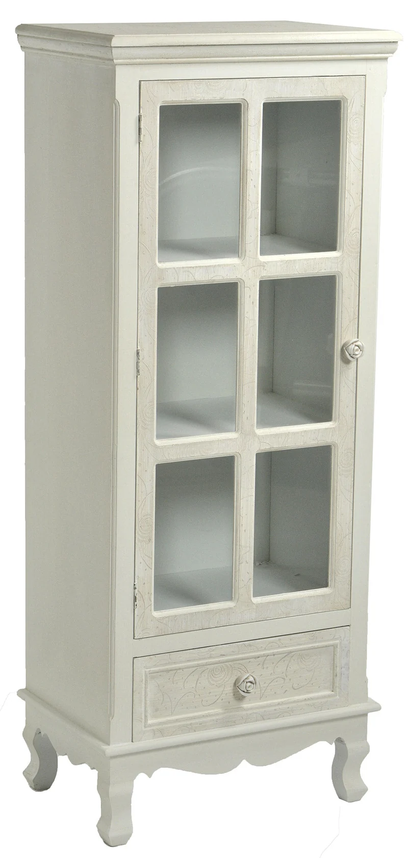 Mobiletto Vetrina 1 Anta Vetro 1 Cassetto Lipsia