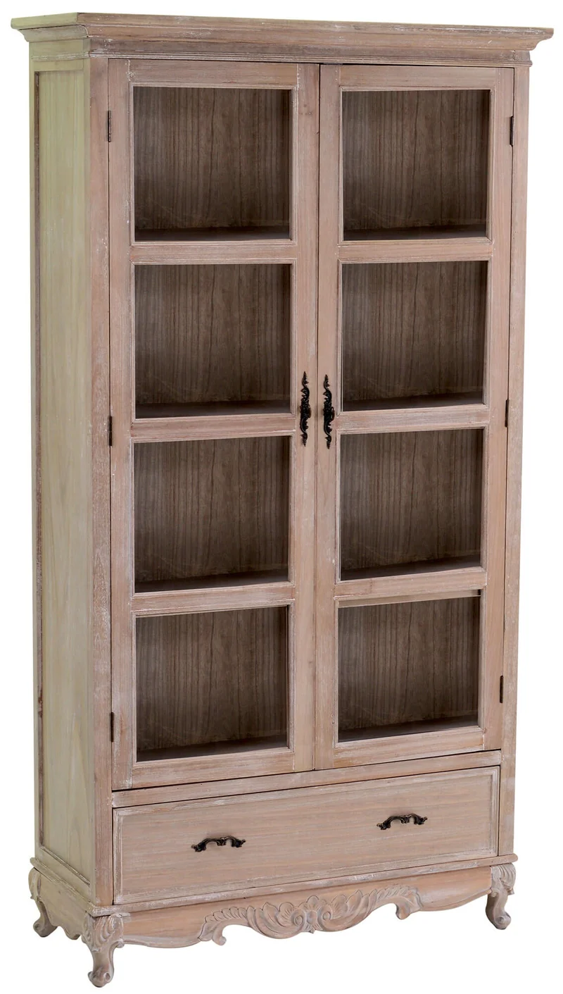Mobile Vetrina 2 Ante 1 Cassetto in Legno Cracovia