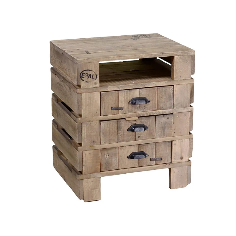 Comodino Mobile 1 Vano e 3 Cassetti 50x42xh59cm Banloc