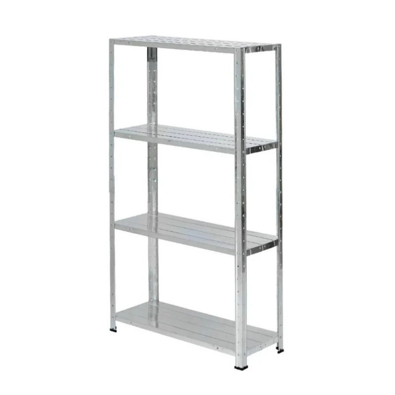 Scaffale in Metallo 4 Ripiani: 70X26X127cm Portata totale 120kg (30KG a Ripiano)