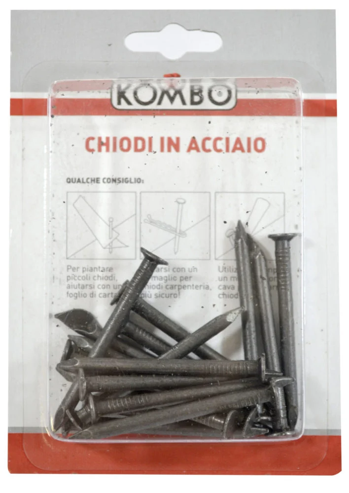 SET DI CHIODI PUNTA ACCIAO 3.7 X 50 GREZZI 70 GRAMMI