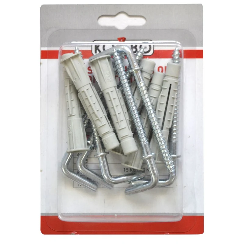 SET DA 6 PZ TASSELLI IN NYLON 8 MM CON GANCIO A