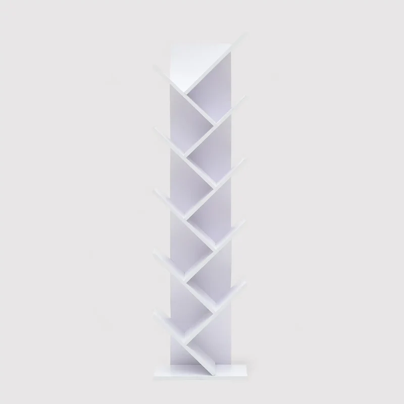Akebia - Libreria bianca design con 10 ripiani