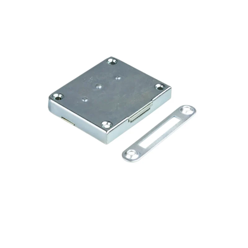 Serratura per mobili 49x60mm - Zincato bianco