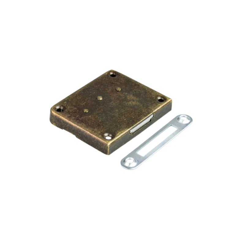 Serratura per mobili 35x60mm - Oro antico
