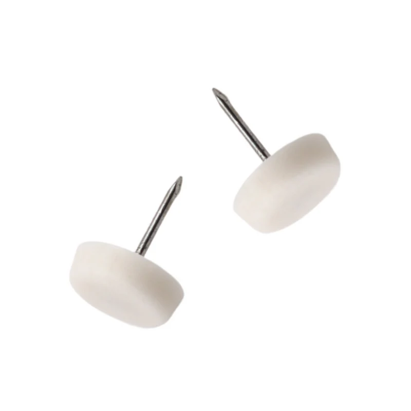 Scivoli in plastica con chiodo - Bianco - 50 pz