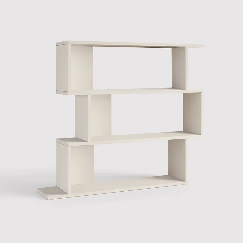 Shair - Libreria pensile bianca con 3 vani in stile moderno