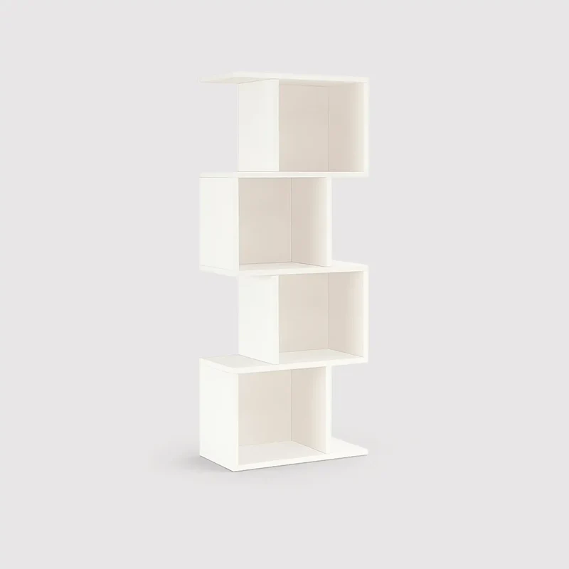 Balay - Libreria bianca da parete moderna con 4 vani