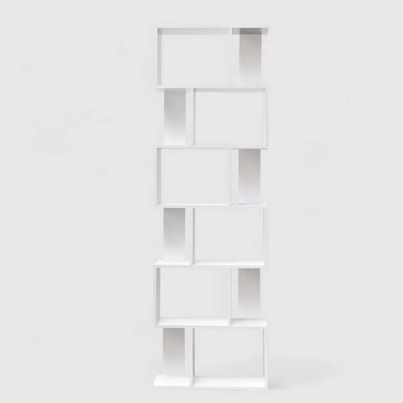 Campanula - Scaffale libreria bianco con 6 ripiani