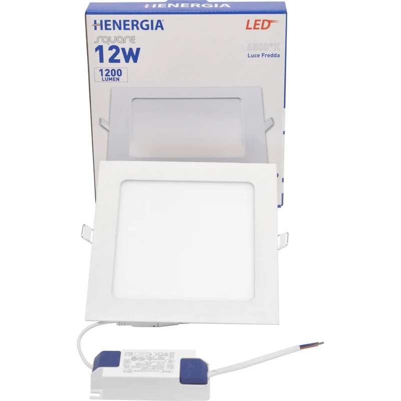 MINI PANNELLO SQUARE LED HSO 12W 1080Lm 6000°K 220/240V DIMENSIONI mm.175X175