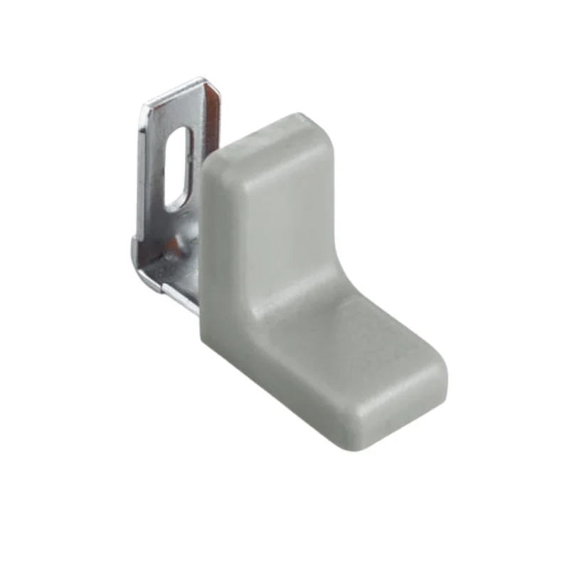Angolo per mobili in metallo con copertura in plastica - Grigio chiaro