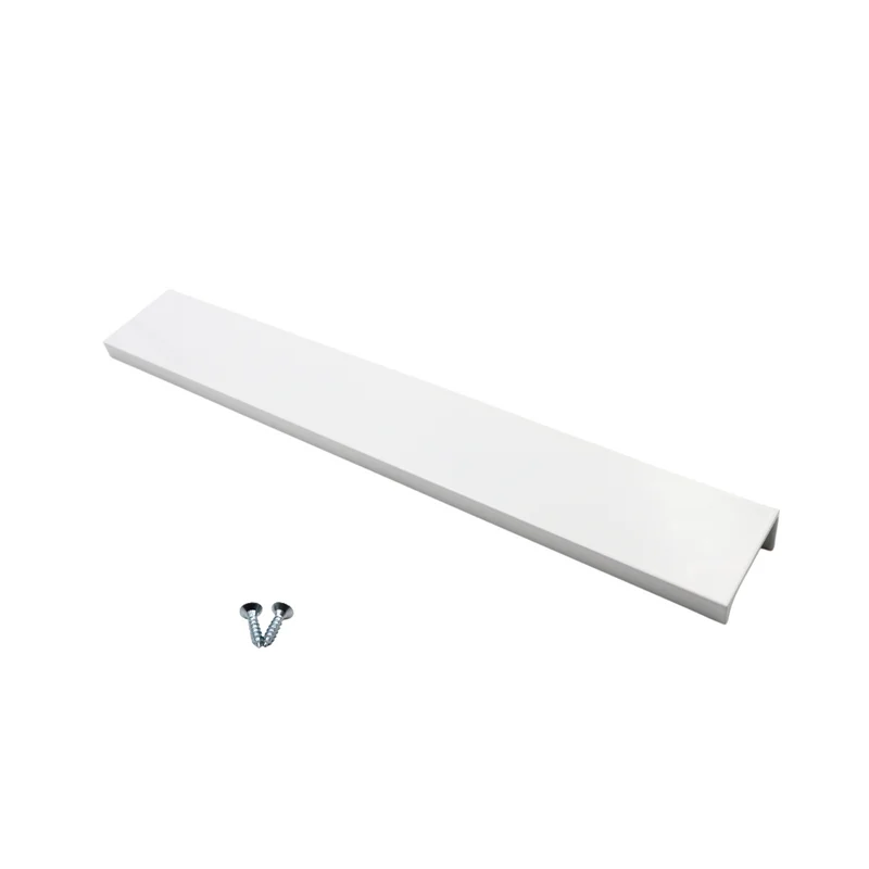 Maniglia per Mobili in Alluminio Bianco - 256mm (Lunghezze totali 276mm)