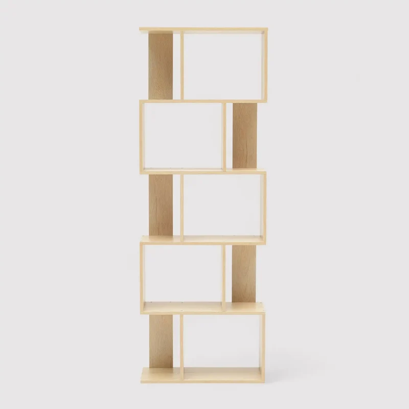 Scirpus - Libreria color rovere chiaro con 5 scaffali