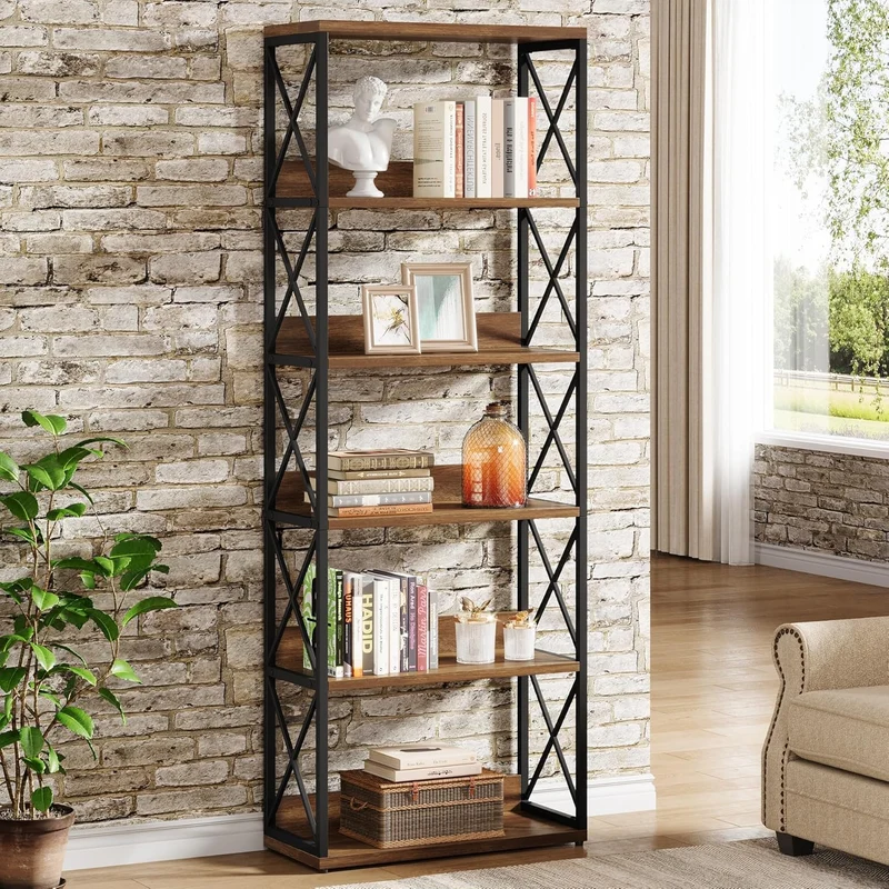 Tribesigns 178 cm Libreria, 6 piani scaffali con ripiani aperti