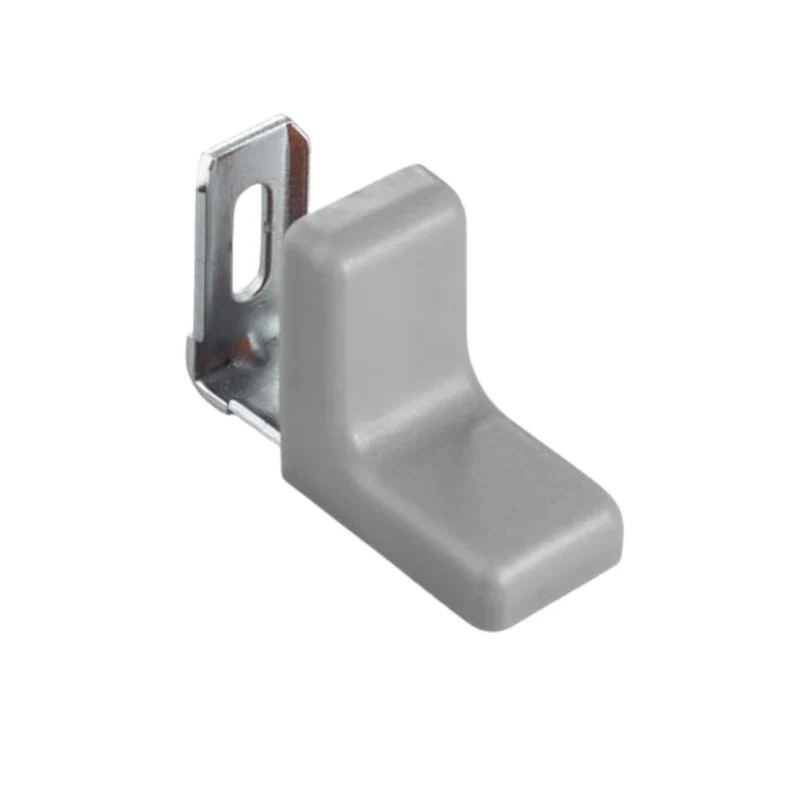 Angolo per mobili in metallo con copertura in plastica - Grigio