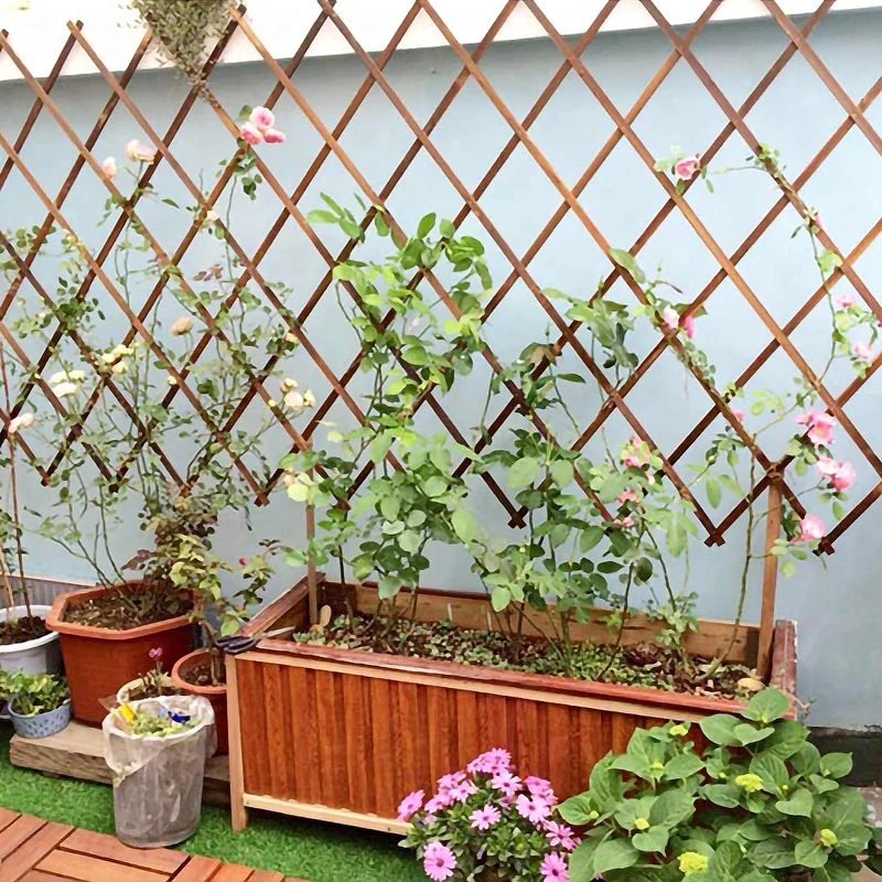 Traliccio grigliato in legno per giardino estensibile fino a 2mt x 32cm