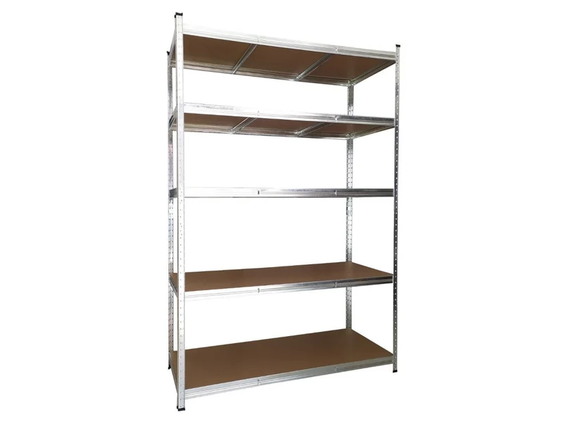 Scaffale 5 ripiani in acciaio e MDF Thor 120x60x180 cm
