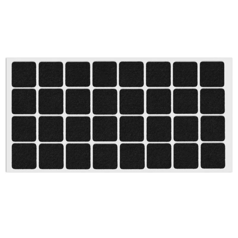 Feltrini adesivi per Mobili 25x25mm - Nero