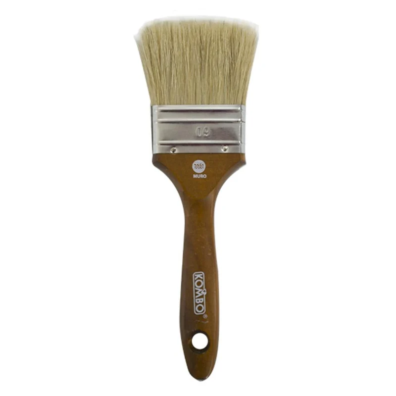 Pennello Piatto per Muro Alta Qualita' Setola 100% Naturale 60mm