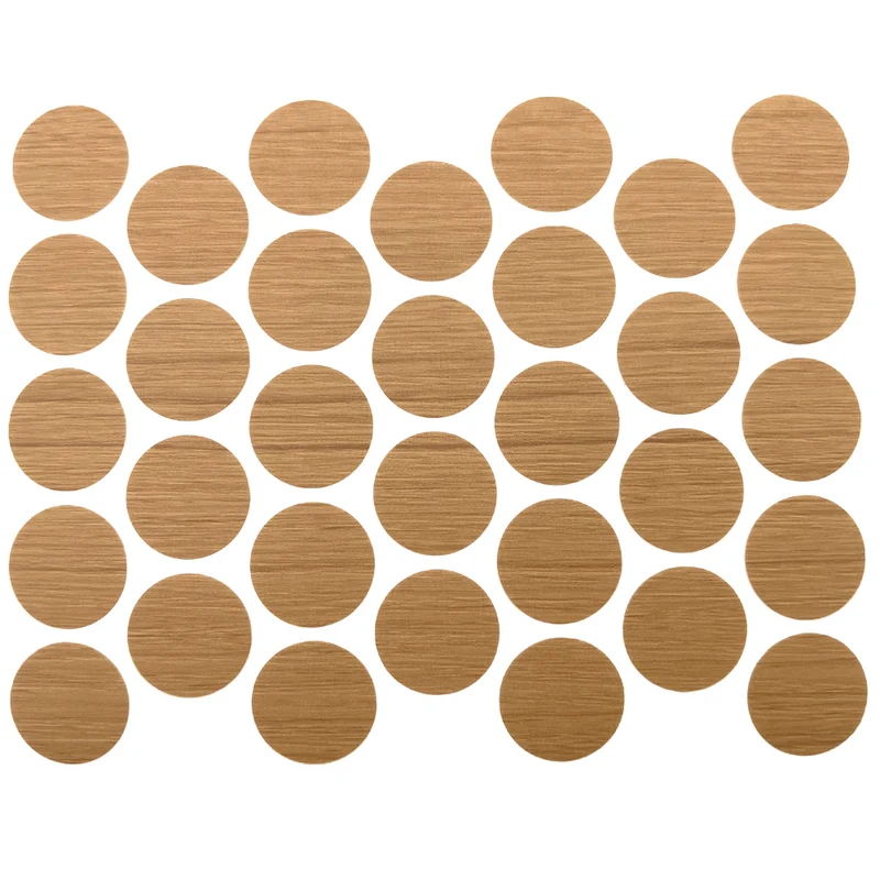 Tappi coprivite adesivi - Teak Ø18