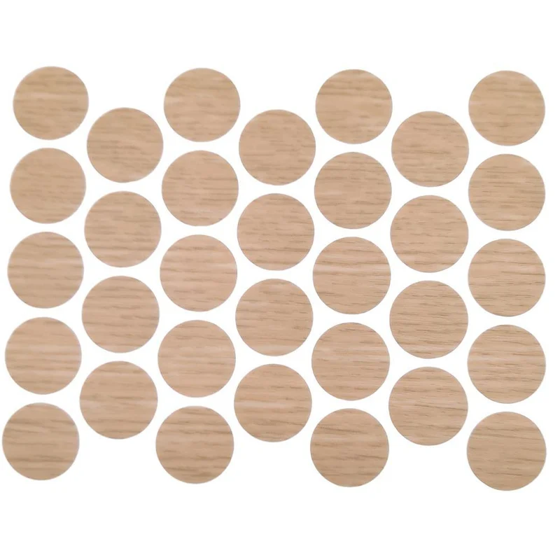 Tappi coprivite adesivi - Rovere naturale Ø18