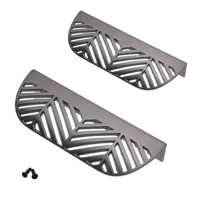 Maniglia per mobili LEAF Edge Pull 64mm (lunghezza totale 118mm) - Argento Opaco Perlato