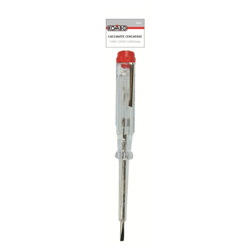 Cacciavite a Punta Spaccata 125mm con Tester Cercafase