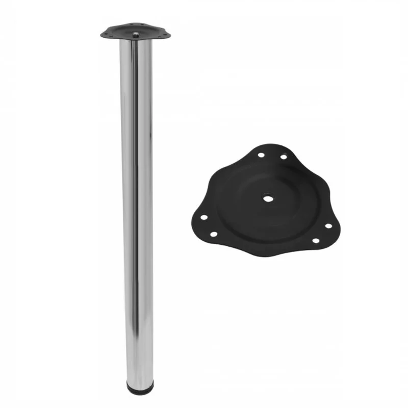 Piedini per Mobili 820mm con acciaio Piastre di Fissaggio - Cromo