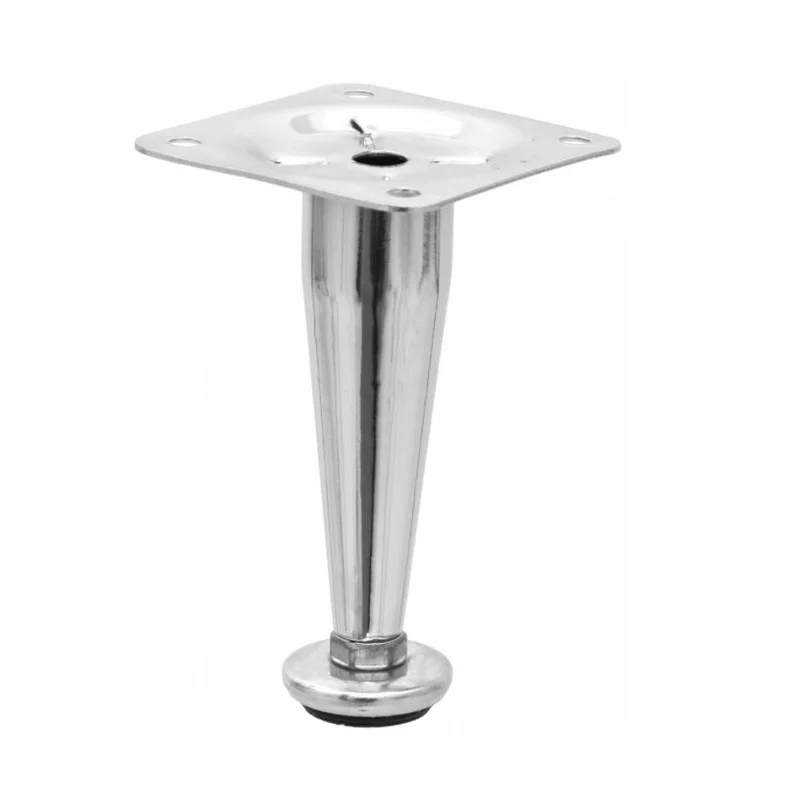 Piedini per mobili conico altezza 100mm - Cromo