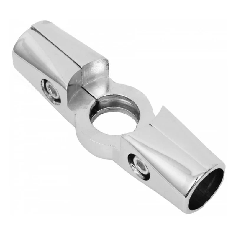 Supporto mezza croce per asta appendiabiti 25mm - Cromo