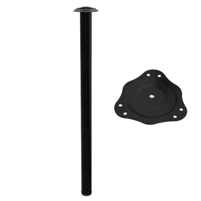 Piedini per Mobili 1100mm con acciaio Piastre di Fissaggio - Nero