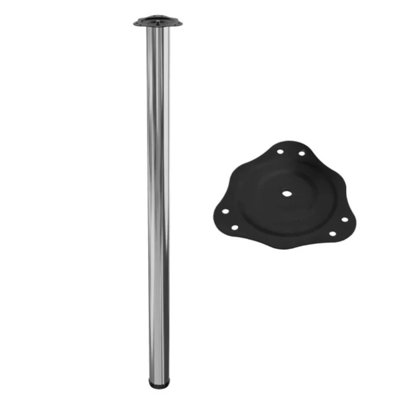 Piedini per Mobili 1100mm con acciaio Piastre di Fissaggio - Cromo