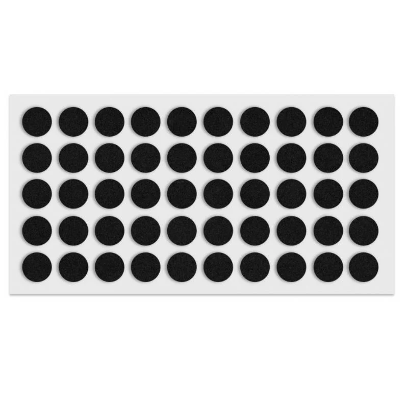 Paracolpi adesivi in silicone Nero Ø10mm - 30 pezzi