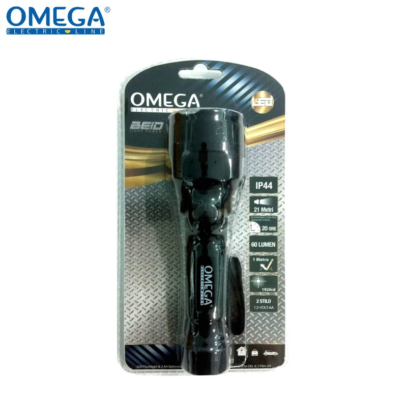 TORCIA TASCABILE MEDIA 1W 12LM IP65 SIZE 44X145 RIVESTITA IN GOMMA