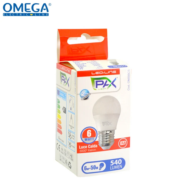 SFERA LED G45 6W 540LM E27 3000K A+