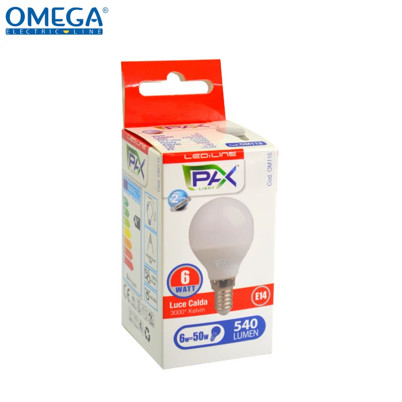 SFERA LED G45 6W 3000K 540LM E14 A+