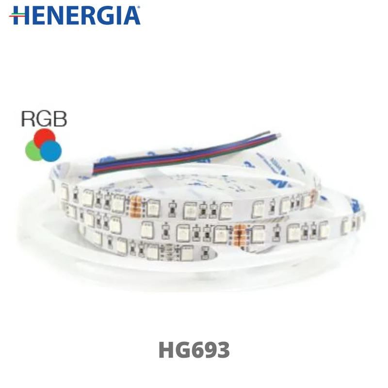 STRIPLED SMD5050 14,4W/MT 1310LM/MT RGB 24V 36LED/MT 24V LARGHEZZA STRISCIA 10mm