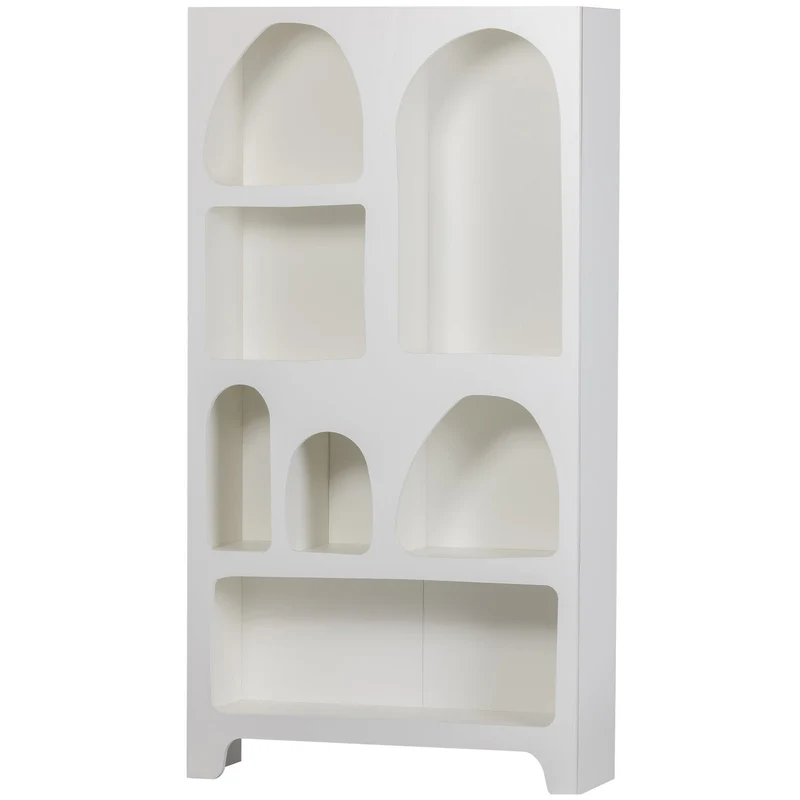 Libreria Japandi Caz con archi wide bianco