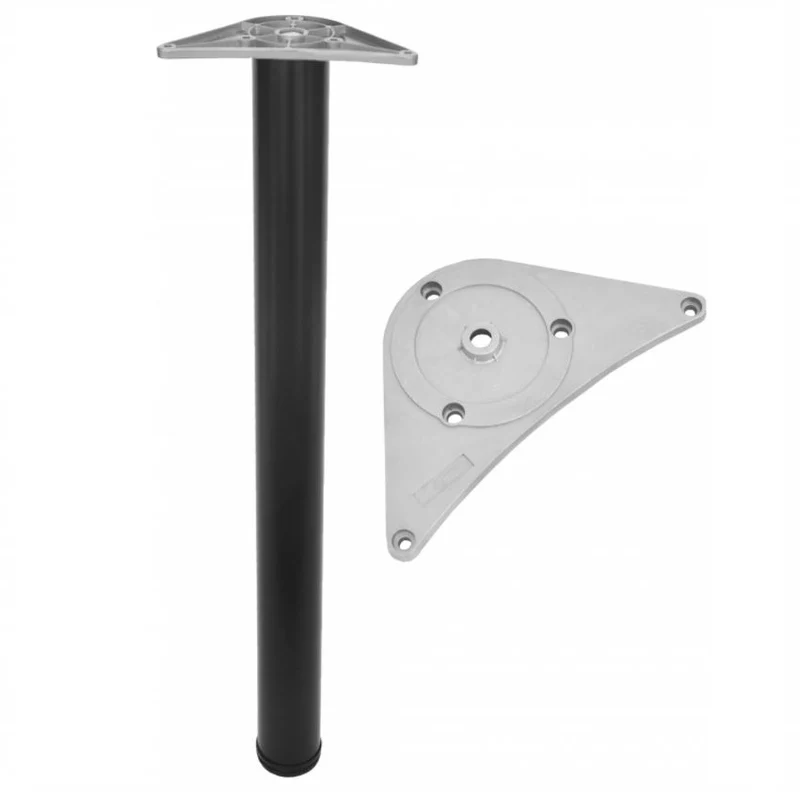 Piedini per Mobili 820mm con Piastre di Fissaggio - Nero