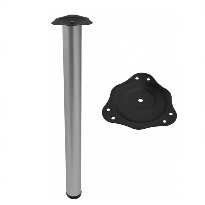 Piedini per Mobili 710mm con acciaio Piastre di Fissaggio - Alluminio