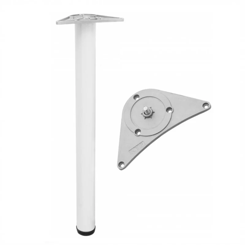 Piedini per Mobili 710mm con Piastre di Fissaggio - Bianco
