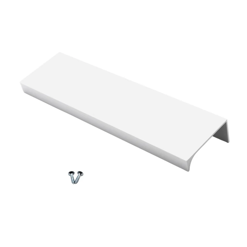 Maniglia per Mobili in Alluminio Bianco - 128mm (Lunghezze totali 148mm)