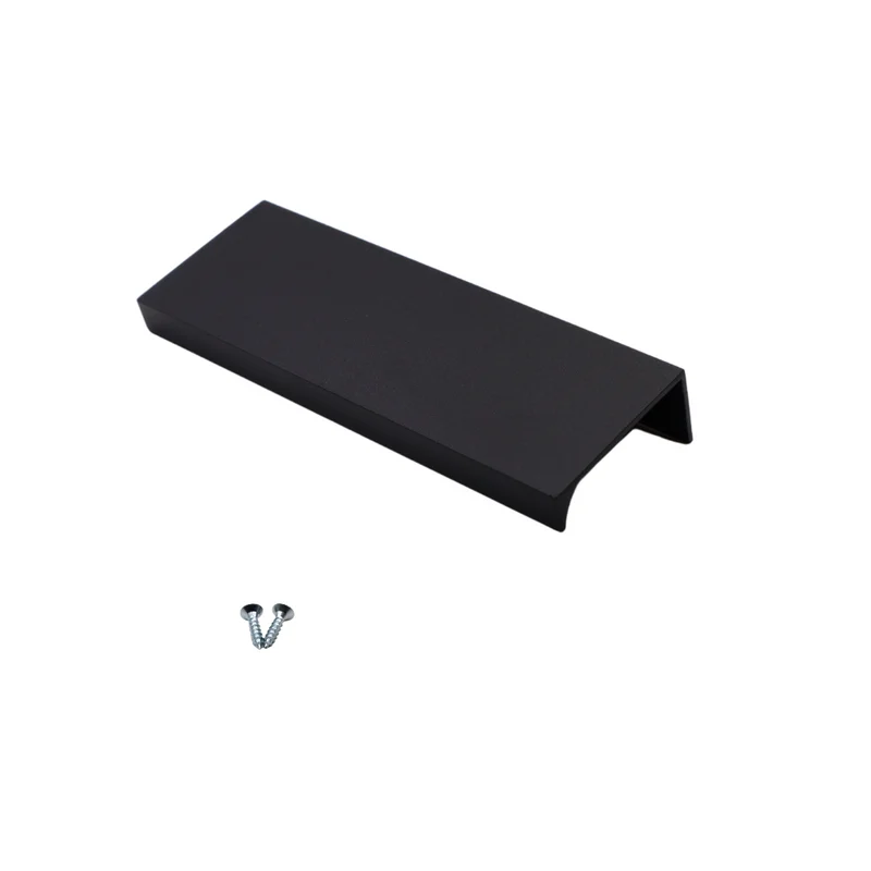 Maniglia per Mobili in Alluminio Nero - 96mm (Lunghezze totali 116mm)