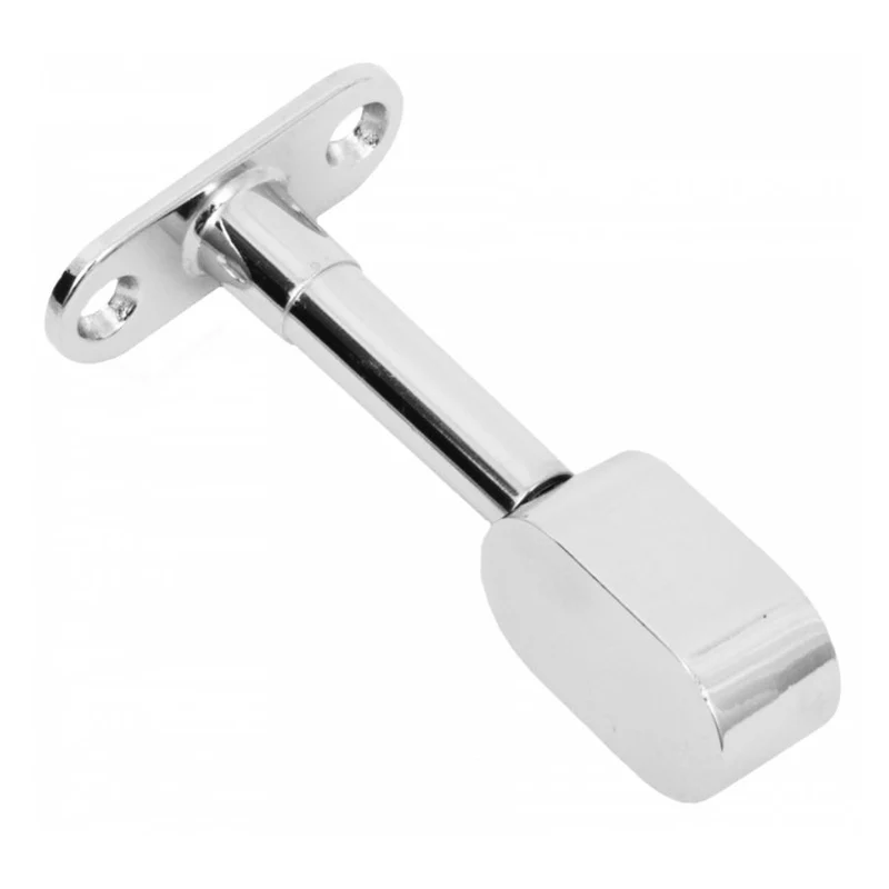 Supporto laterale per asta appendiabiti ovale 15x30mm - Cromo