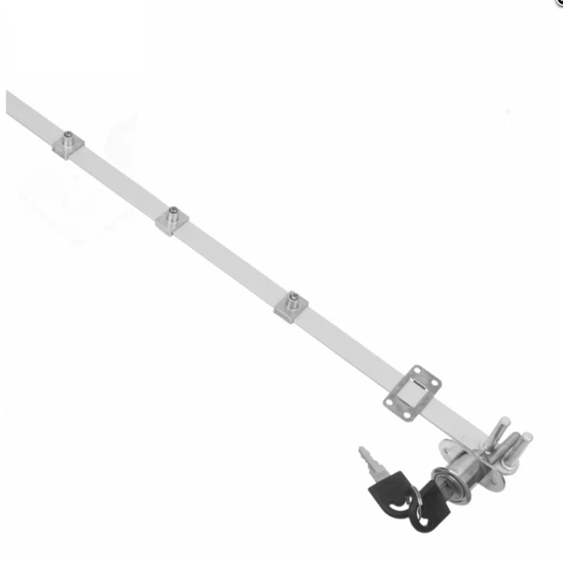 Serratura centrale per 4 cassetti 19x20mm, Striscia da 800 mm - Cromo