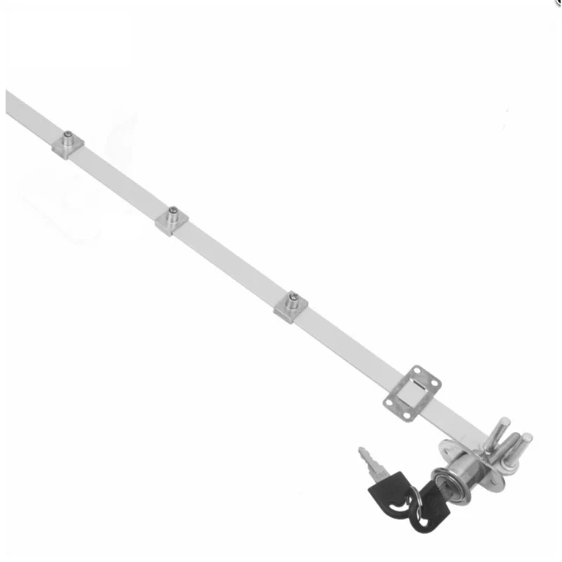 Serratura centrale per 5 cassetti 19x20mm, Striscia da 1200 mm - Cromo