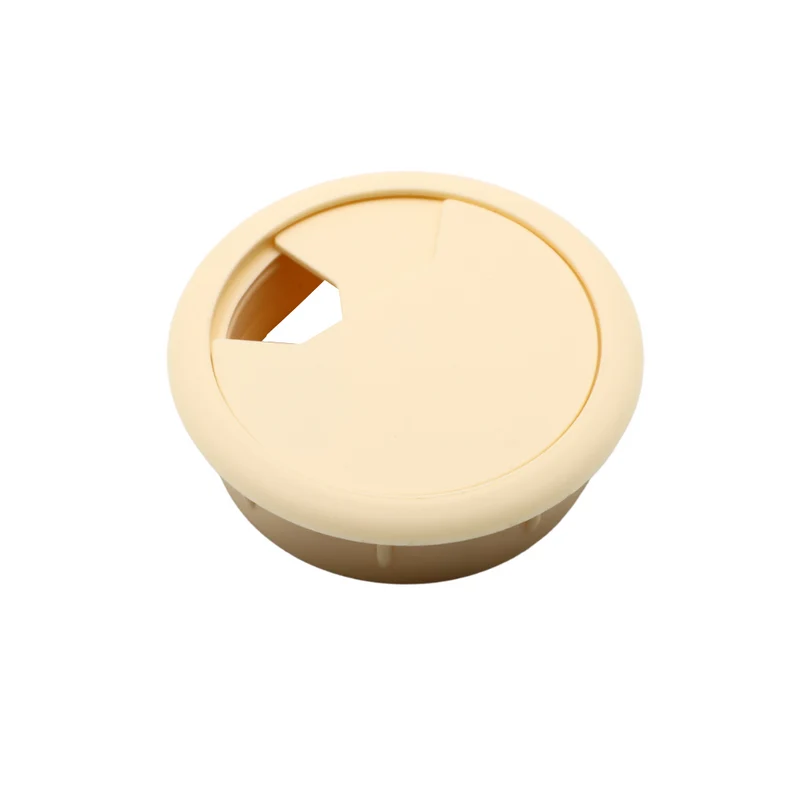 Passacavo in plastica per scrivania Ø60mm - Crema