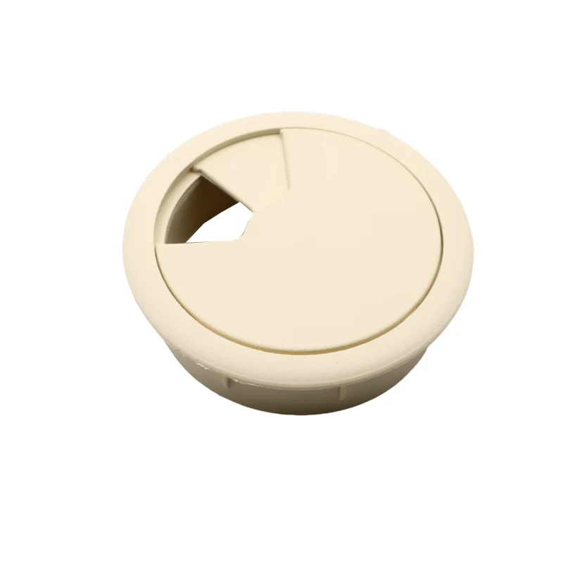 Passacavo in plastica per scrivania Ø60mm - Vaniglia